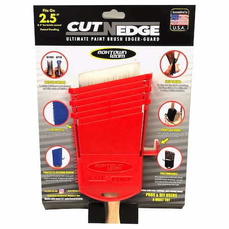 Boxtown Team Boxtown Team Cut-N-Edge 2 in. W X 2.5 in. L Red Plastic Paint Edger and Brush Guard CNE-A001